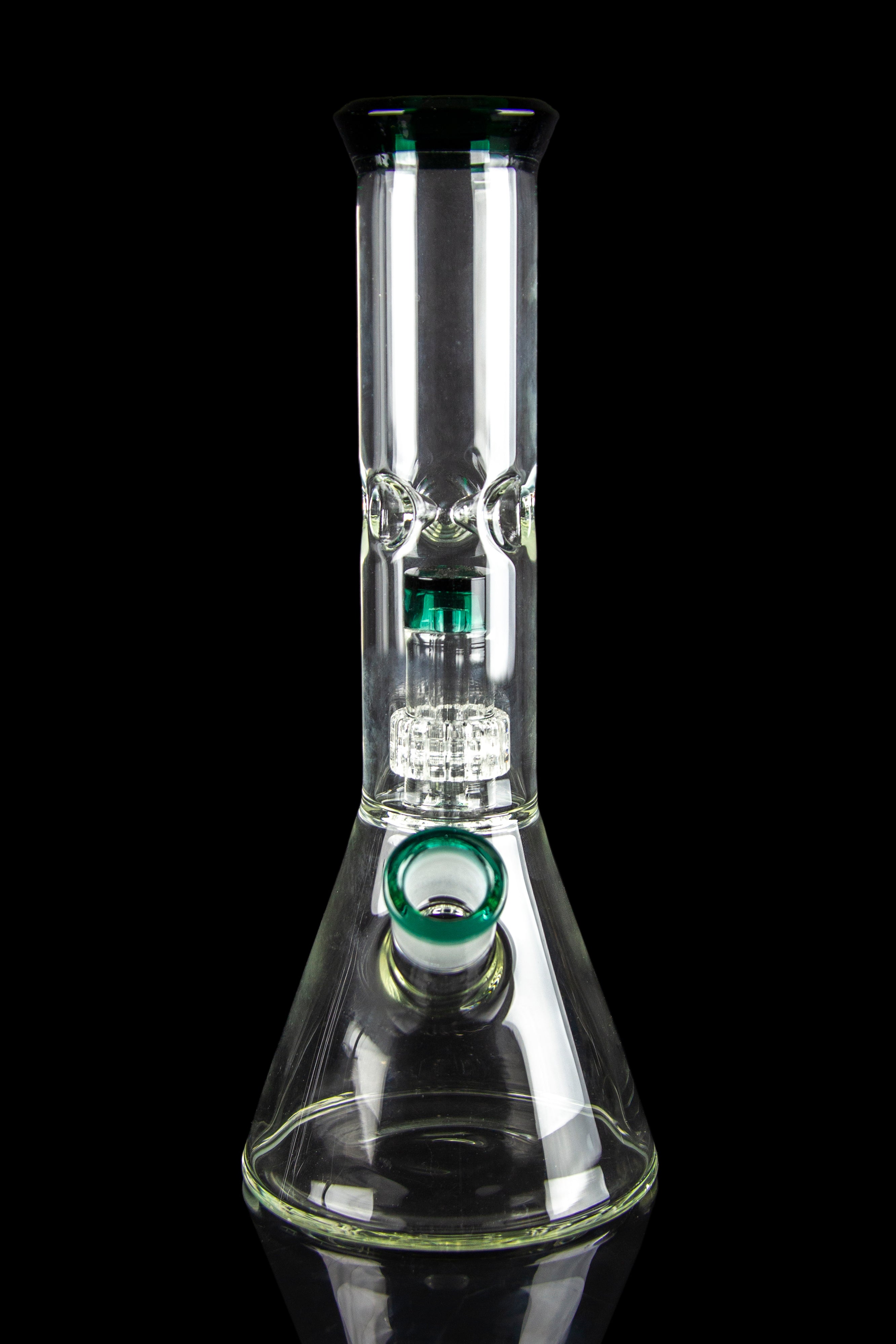 Stunning Glass Beaker Ice Bong with Drum Percolator - Party Essential!