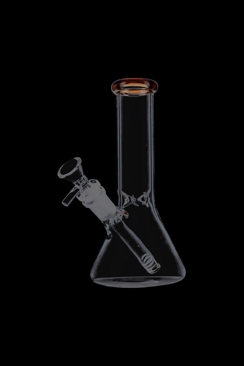 Exquisite Glass Beaker Base Ice Bong with Vibrant Colored Mouthpiece