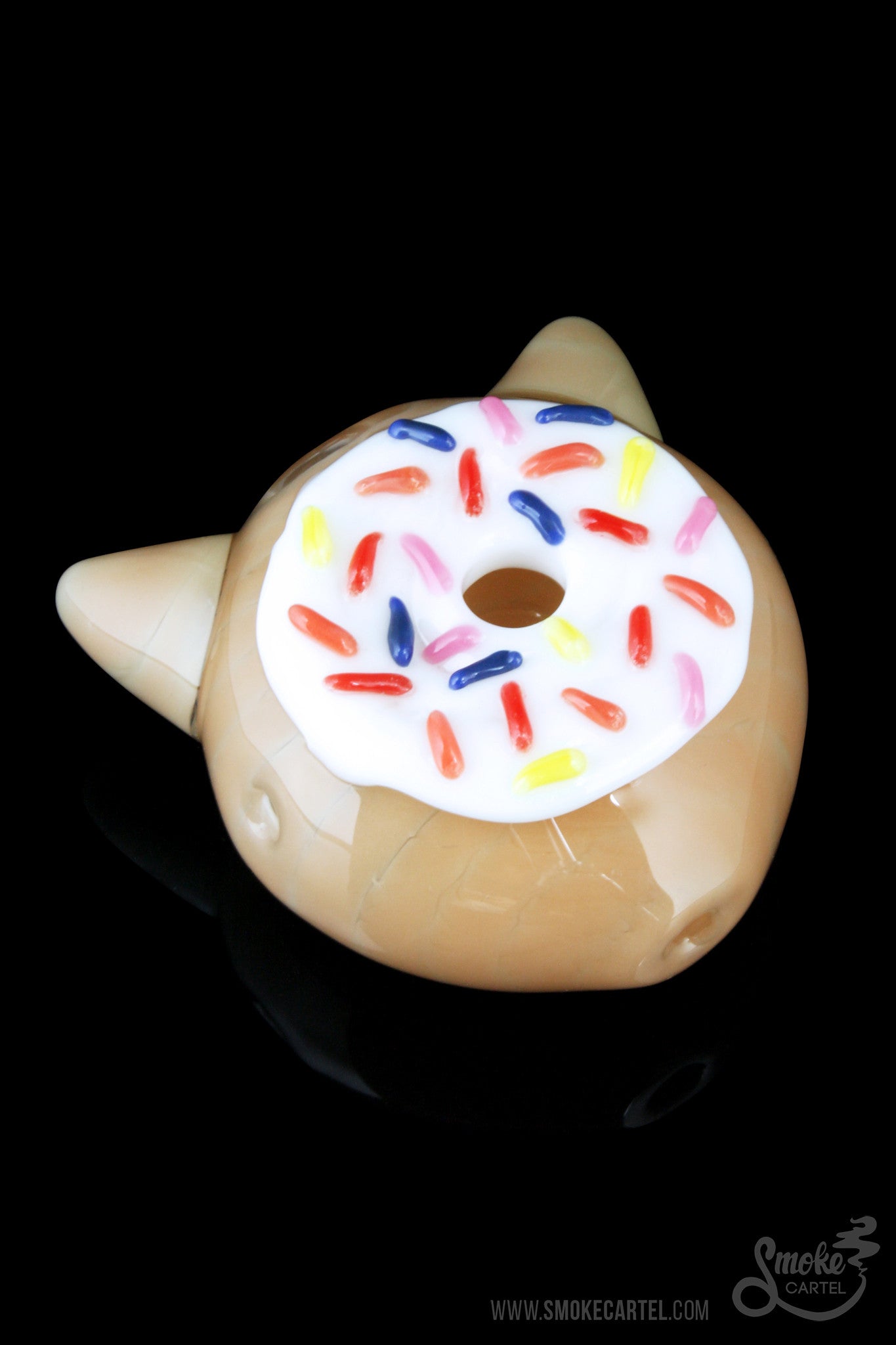 Empire Glassworks Glazed Kitty Donut Pipe - A Fun Smoking Companion