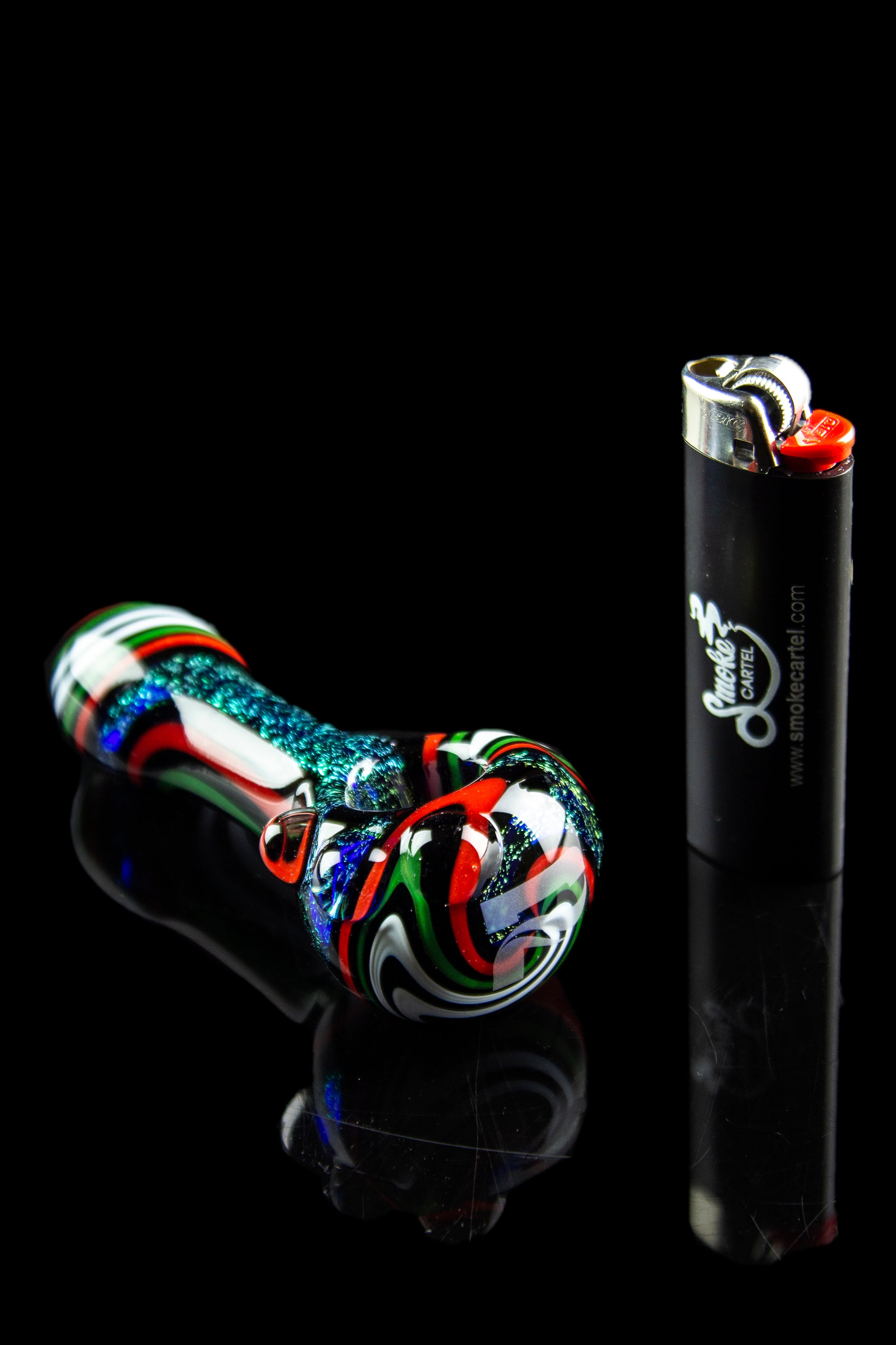 Pulsar Outer Space Dichro Swirl Spoon Pipe - A Cosmic Delight