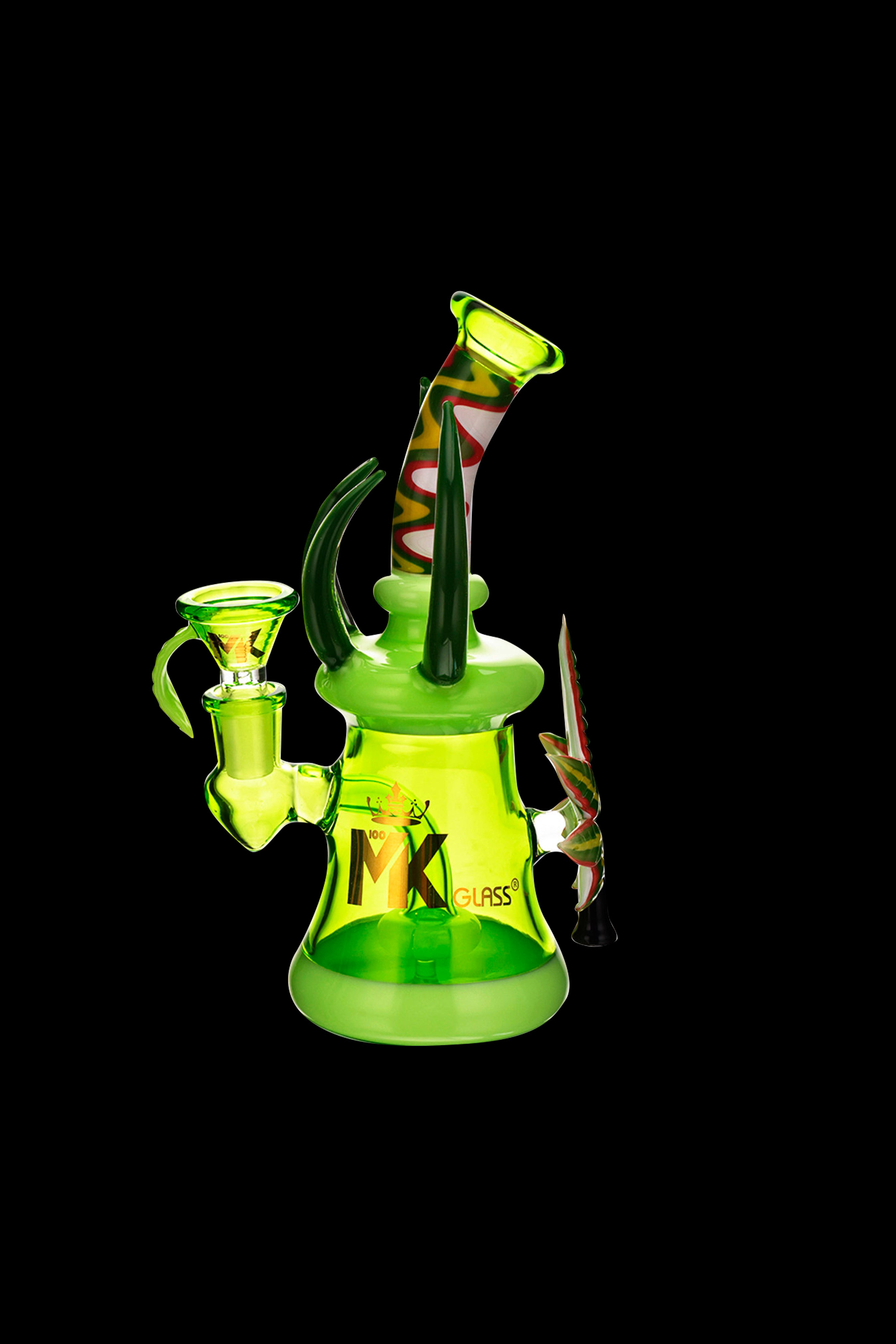 MK100 Glass Bloom Water Pipe - A Stunning Smoking Artifact