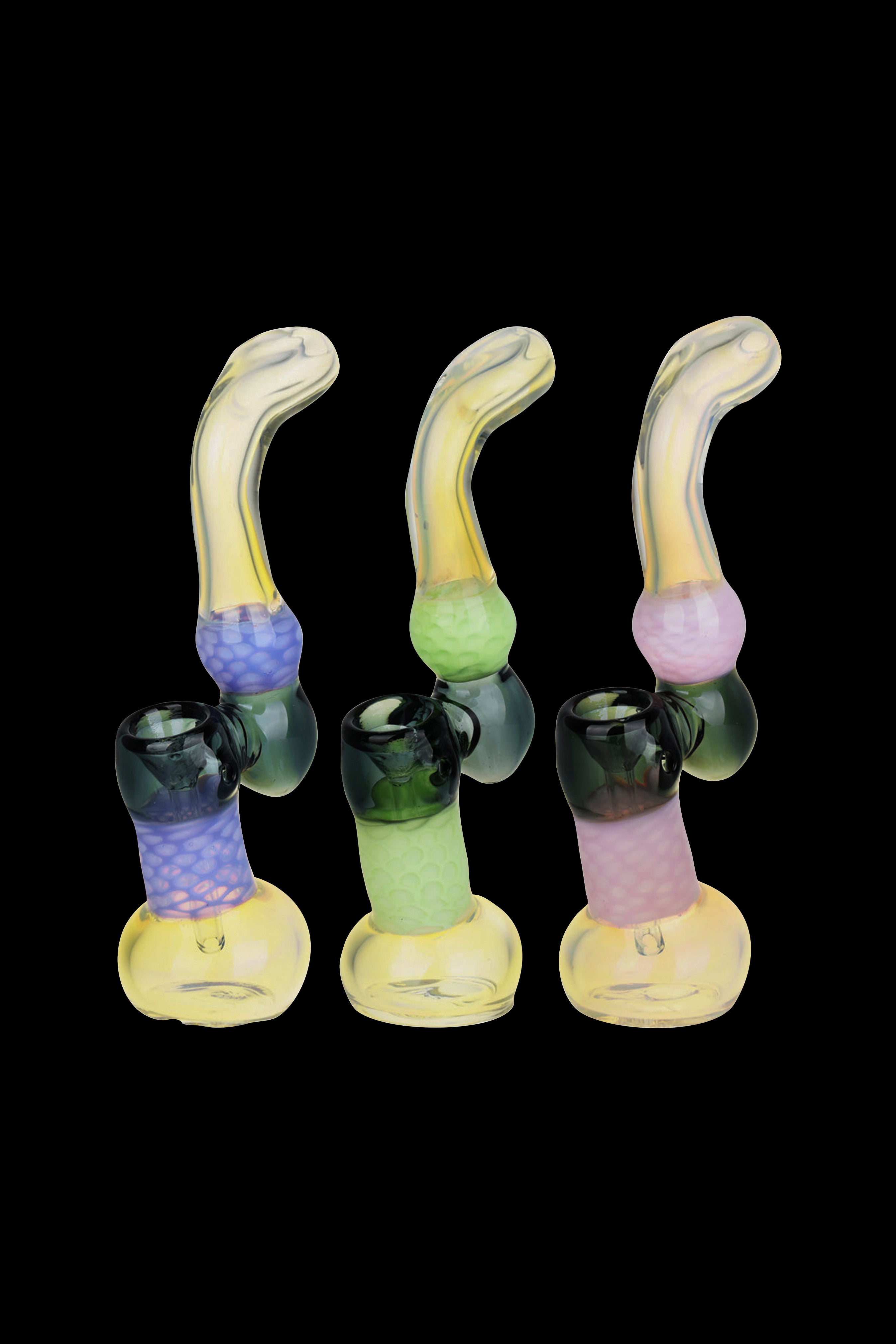 Cool Happenin' Honeycomb Sherlock Bubbler Pipe
