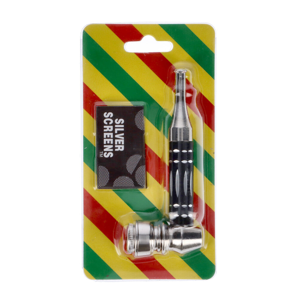 Gorgeous Colored Stem Metal Hand Pipe
