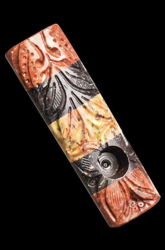 Exquisite Multicolor Carved Stone Pipes - 10-Pack Bundle
