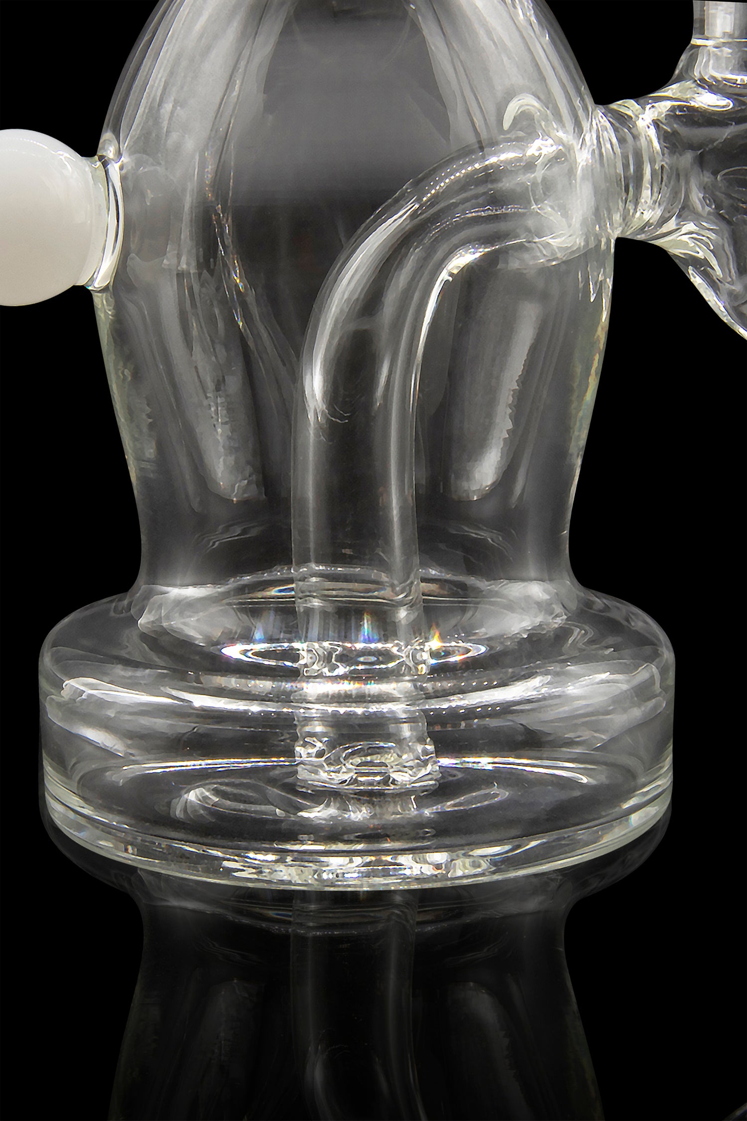 Stunning Dewdrop Curved Body Dab Rig with Colorful Accents