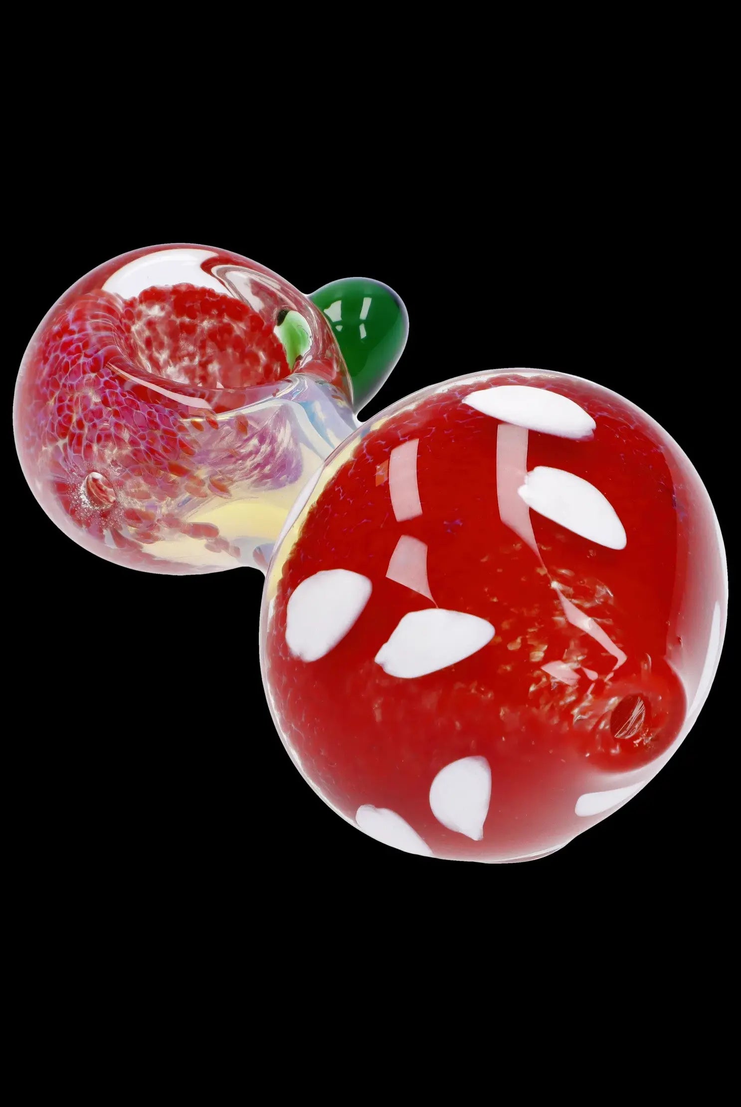 Exquisite Mushroom Frit Spoon Pipe - 4.5 inches