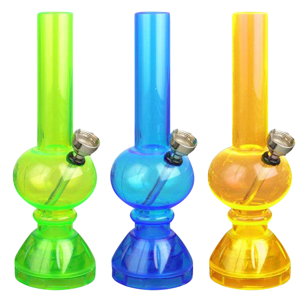Fantastic Mini Acrylic Water Pipe with Integrated Grinder Base