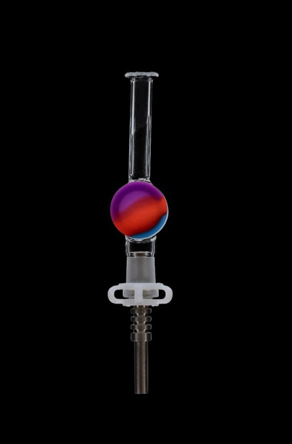 Premium Glass Nectar Collector with Silicone Reclaim Catcher - No More Wasted Concentrates!