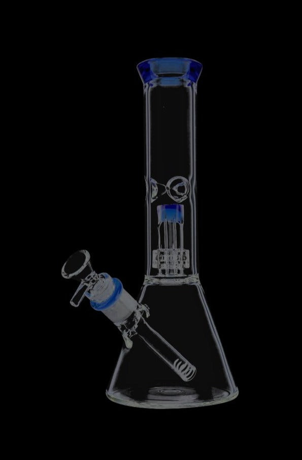 Stunning Glass Beaker Ice Bong with Drum Percolator - Party Essential!