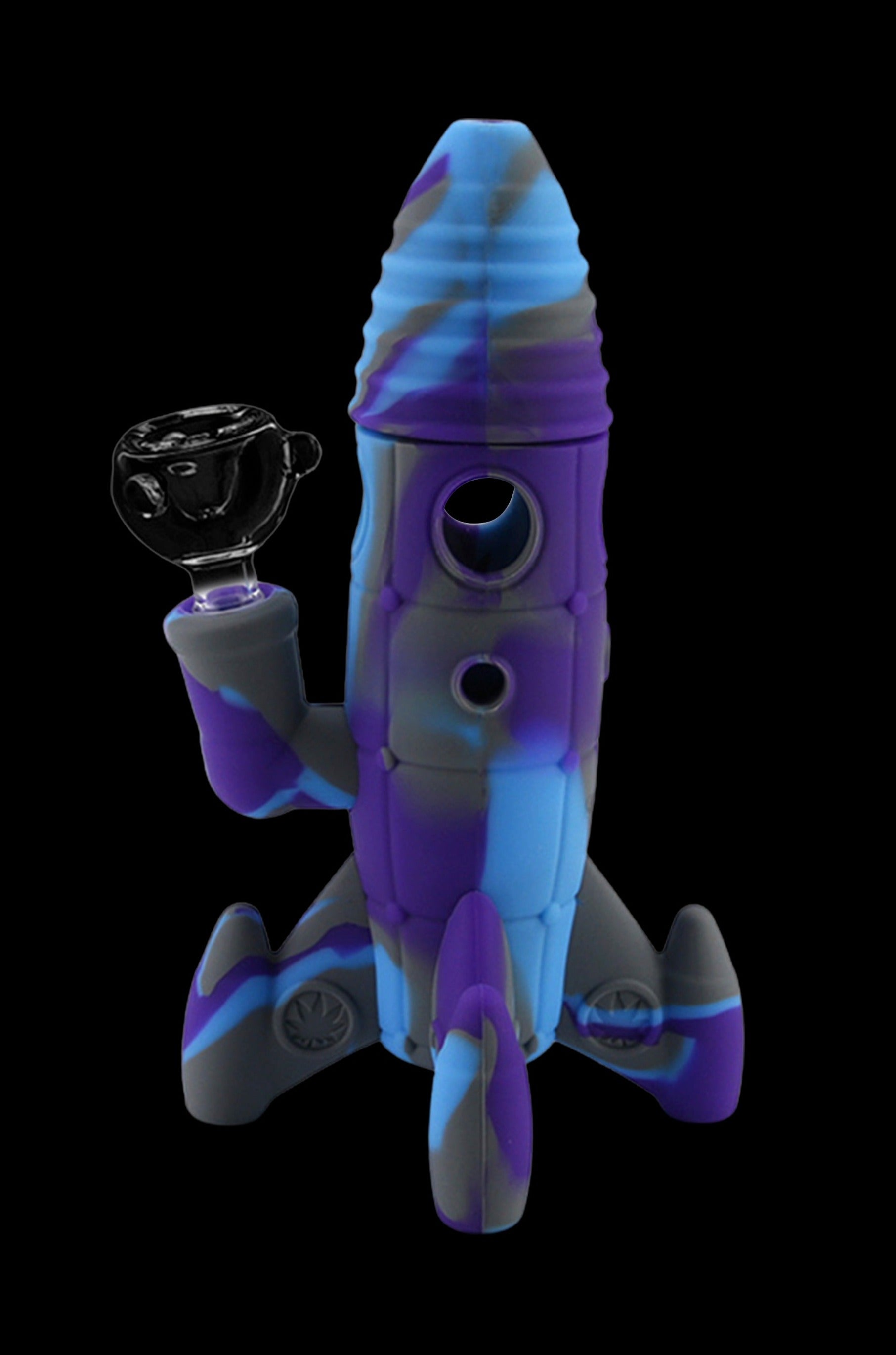 Cloud 8 Rocket Ship Silicone & Glass Water Pipe - Blast Off in Style!