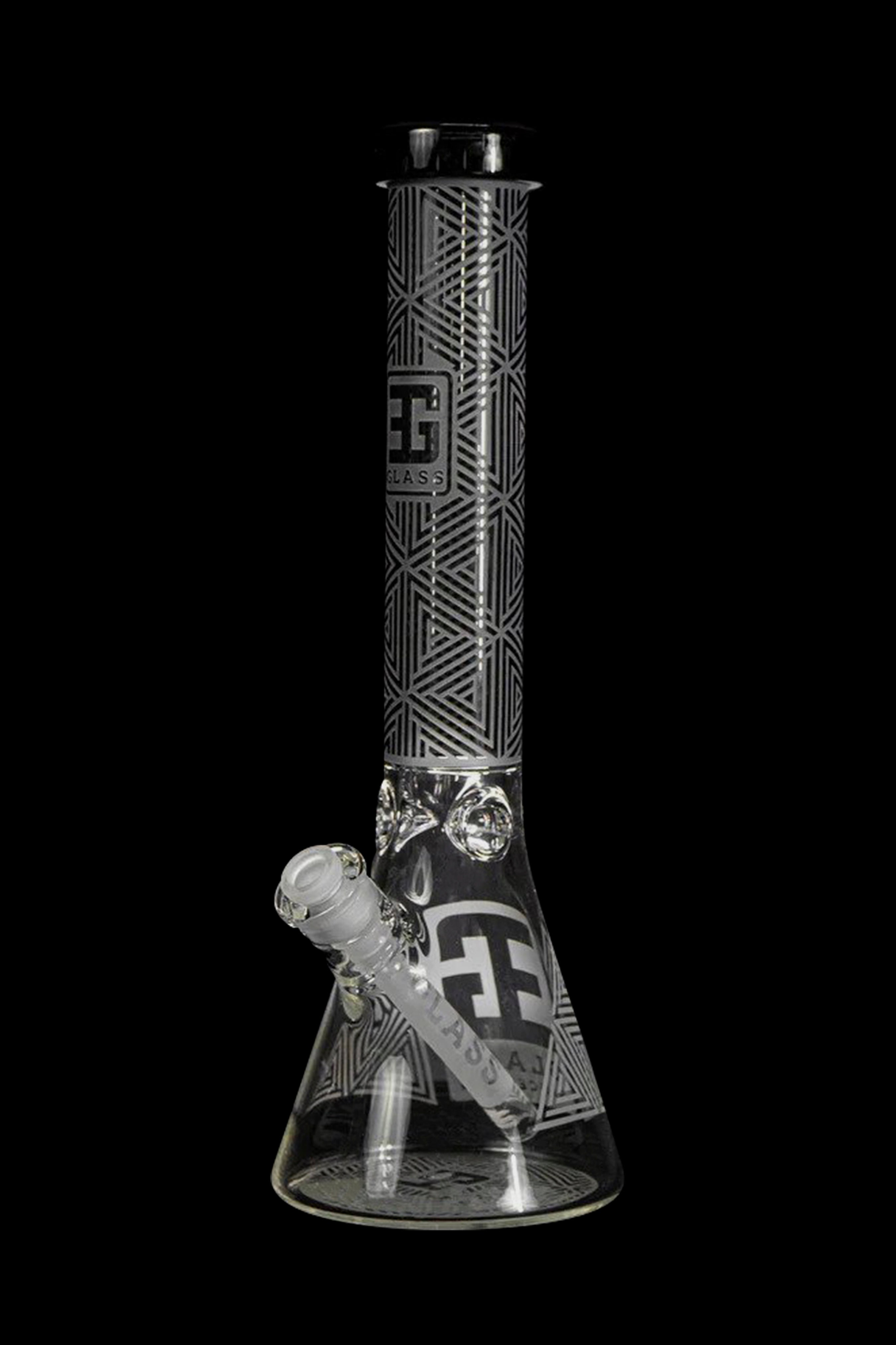 EG Glass Diamond Triangle Water Pipe - A Stunning Daily Smoking Companion