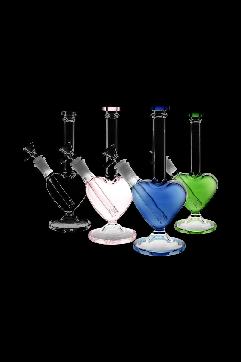 Romantic Heart-Shaped Glass Bong
