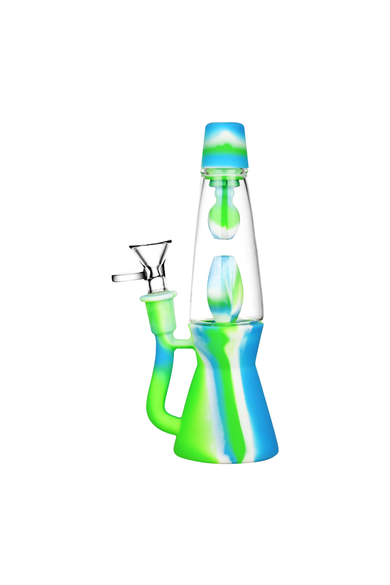 Futuristic Lava Lamp Silicone Water Pipe - A Retro Smoking Essential