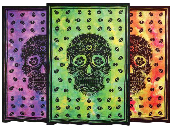 Eye - Catching Multi Skull Tapestry