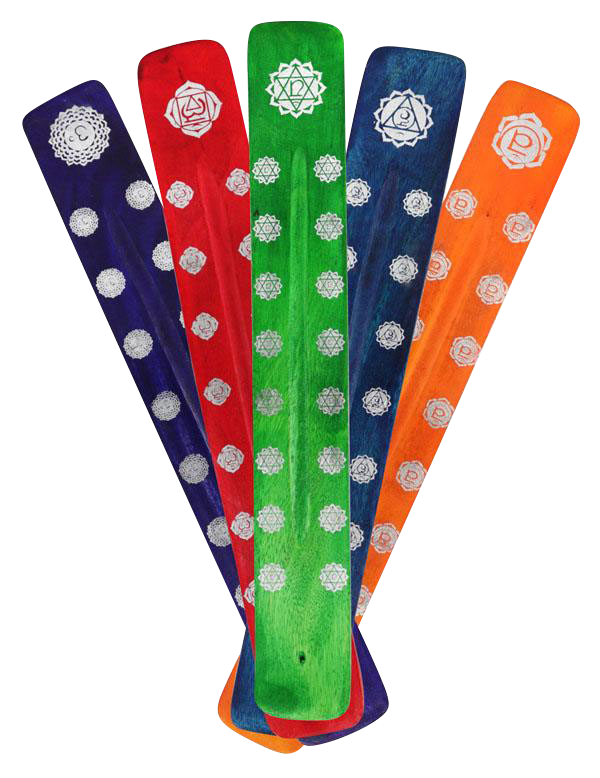 Chakra Colors 10-Inch Incense Holders - 7-Pack