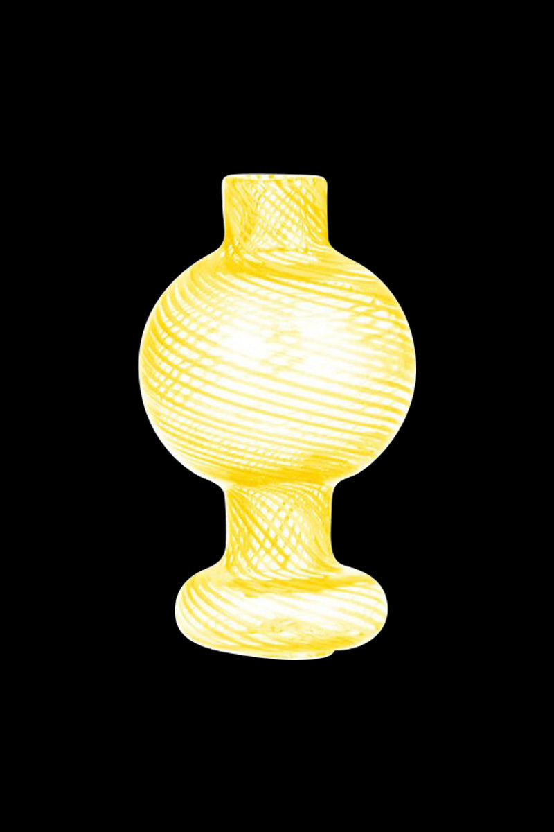Colorful Pin Striped Glass Ball Carb Cap - Elevate Your Dabbing!