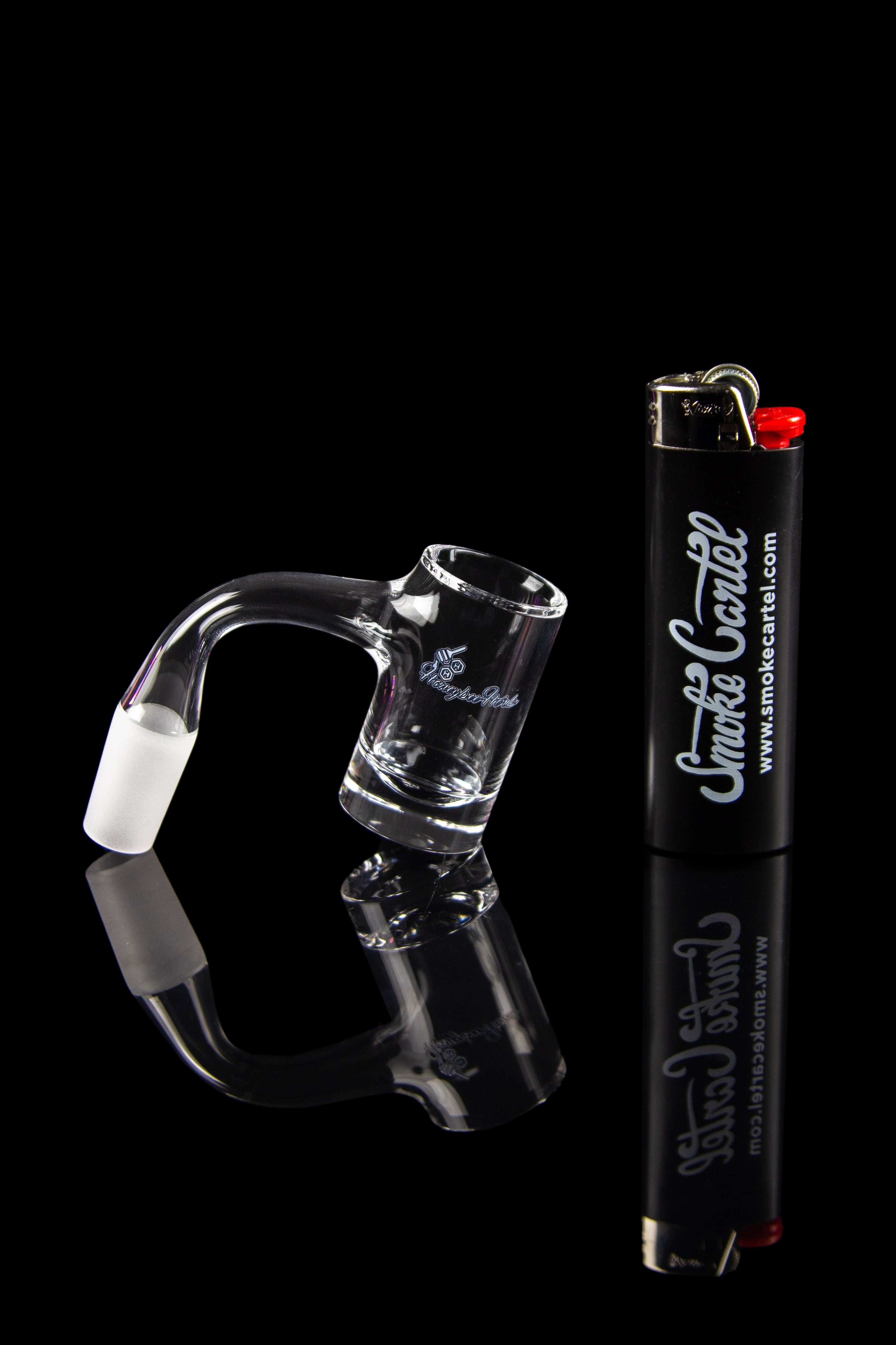 Honeybee Herb Honey Hybrid Quartz Banger - Stylish Black Line