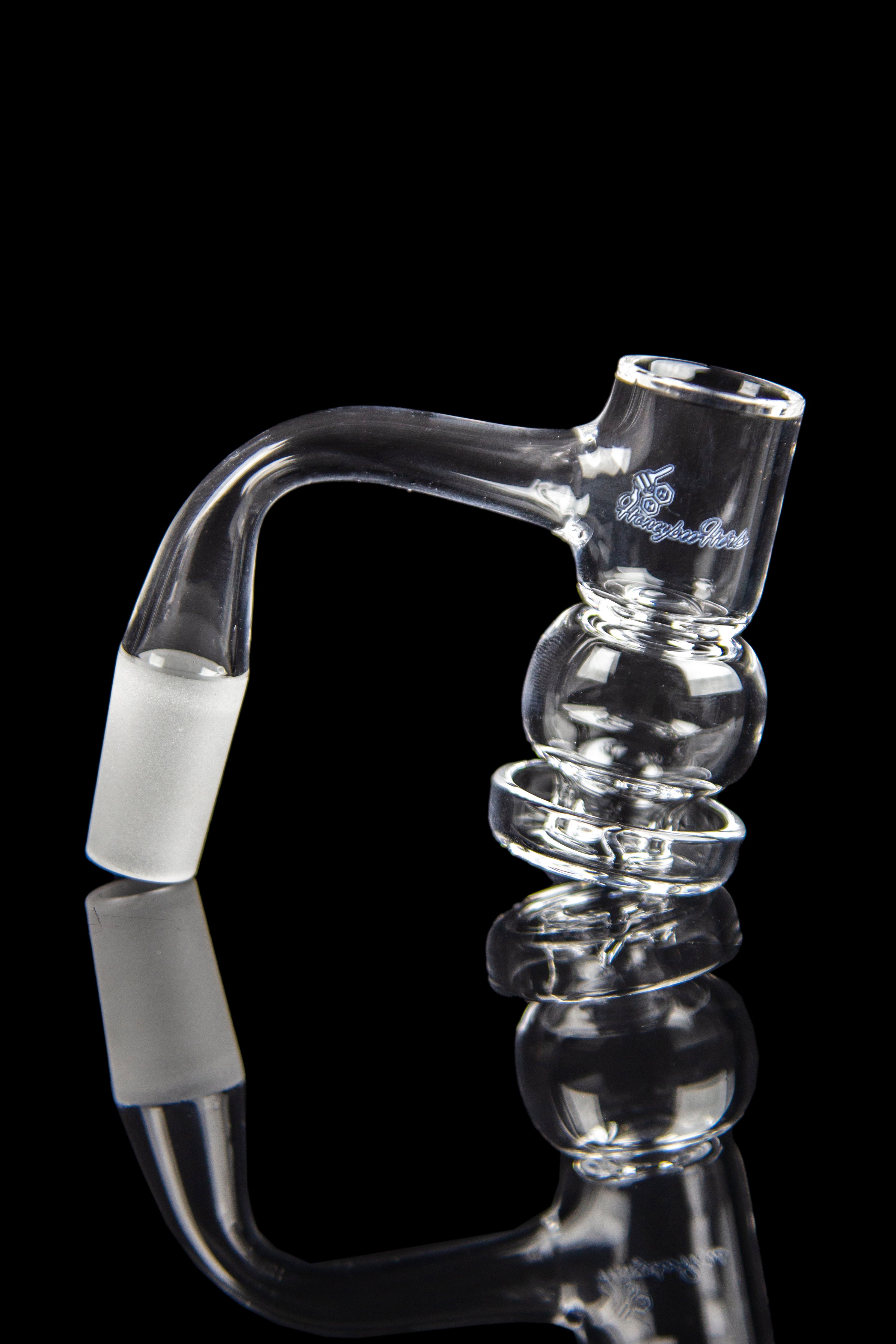 Honeybee Herb's Stunning Black - Line Honeysuckle Bubble Quartz Banger