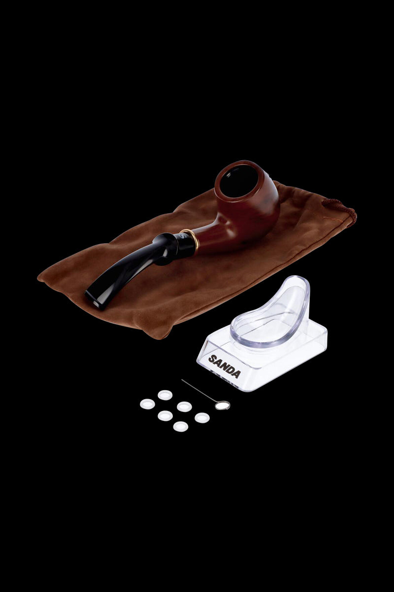 Elegant Classic Hand Pipe with Stand - A Classy Smoking Essential
