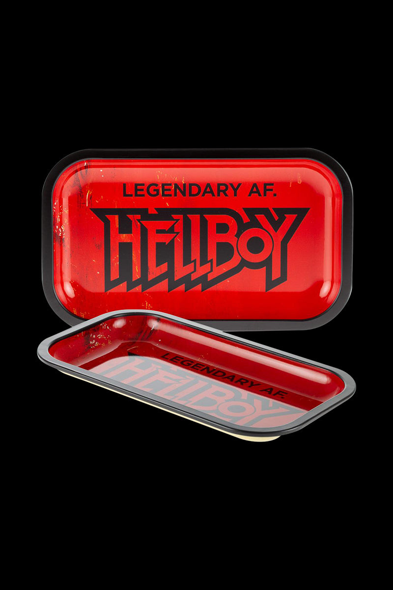 Hellboy Red & Black Aluminum Rolling Tray - A Legendary Smoking Essential