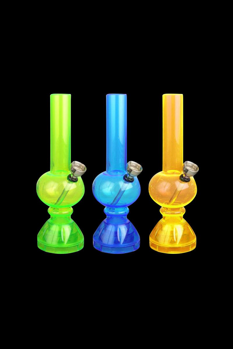 Fantastic Mini Acrylic Water Pipe with Integrated Grinder Base
