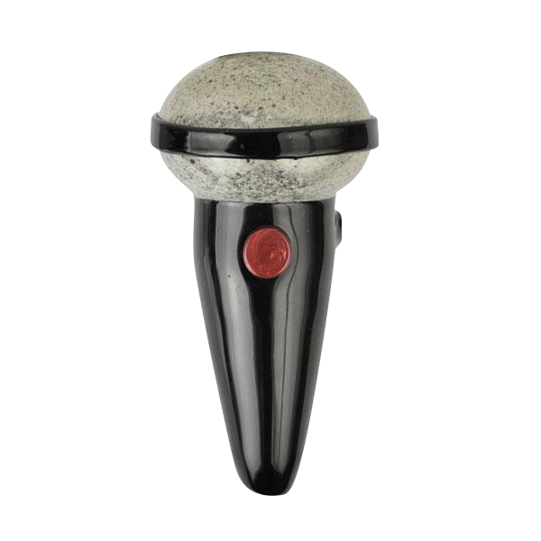 Awesome Mic Check Glass Hand Pipe