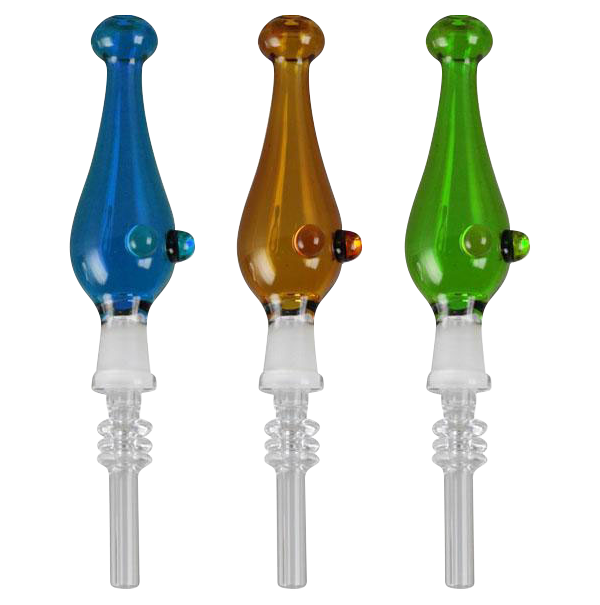 Awesome Portable Glass Dab Straw with Quartz Tip