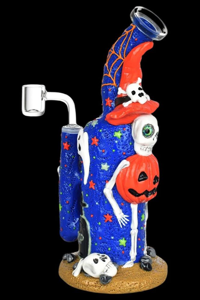 Thrilling Frightening Fiesta Glass Dab Rig: A Skeleton Celebration!