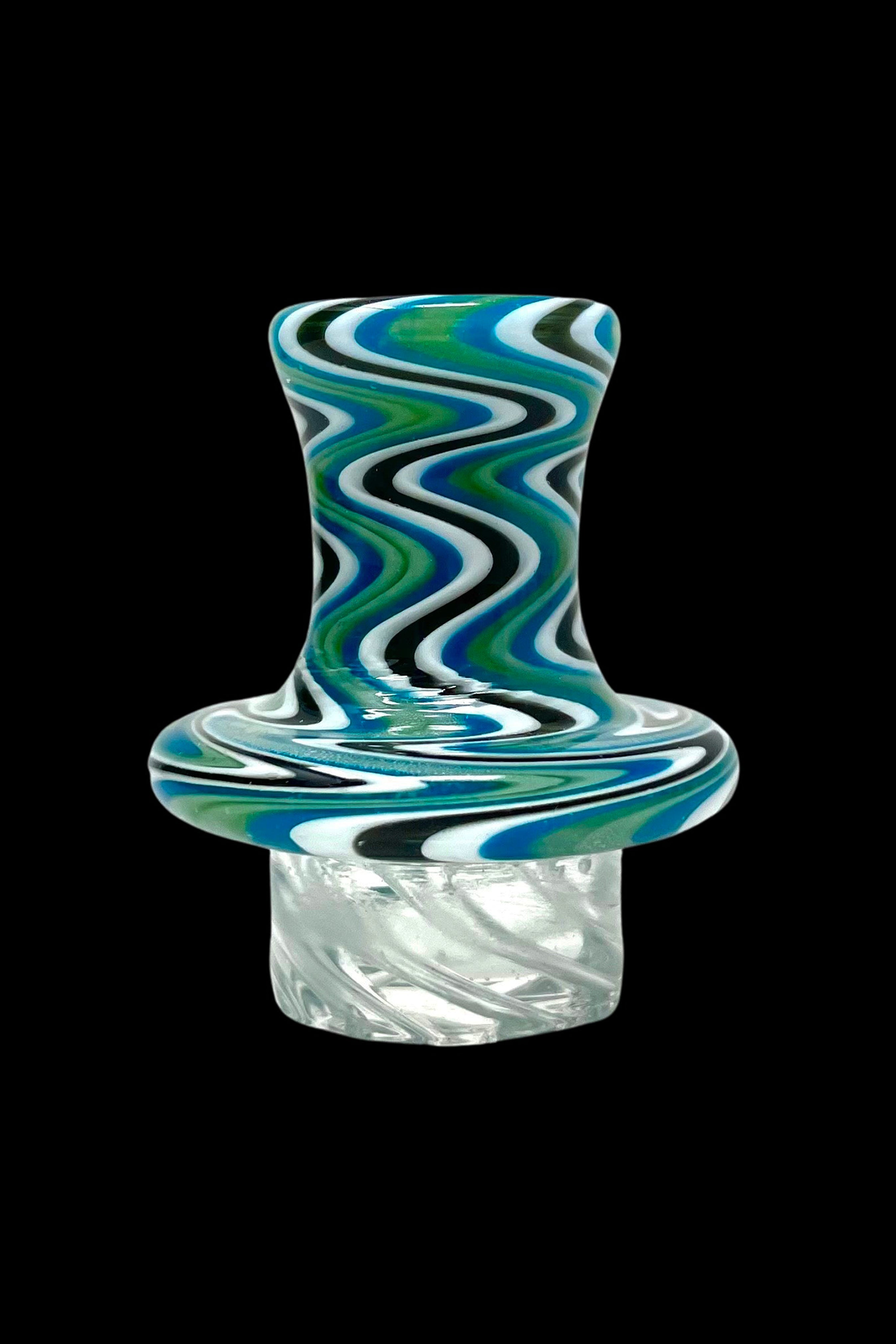 AFM Glass Turbo Reversal Glass Spinner Carb Cap with 2 Pearls - Elevate Your Dabbing!