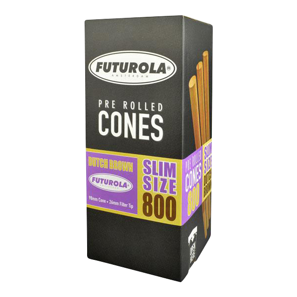 Futurola Slim Size Cones - Massive 800 Pack! Quick Rollers' Delight