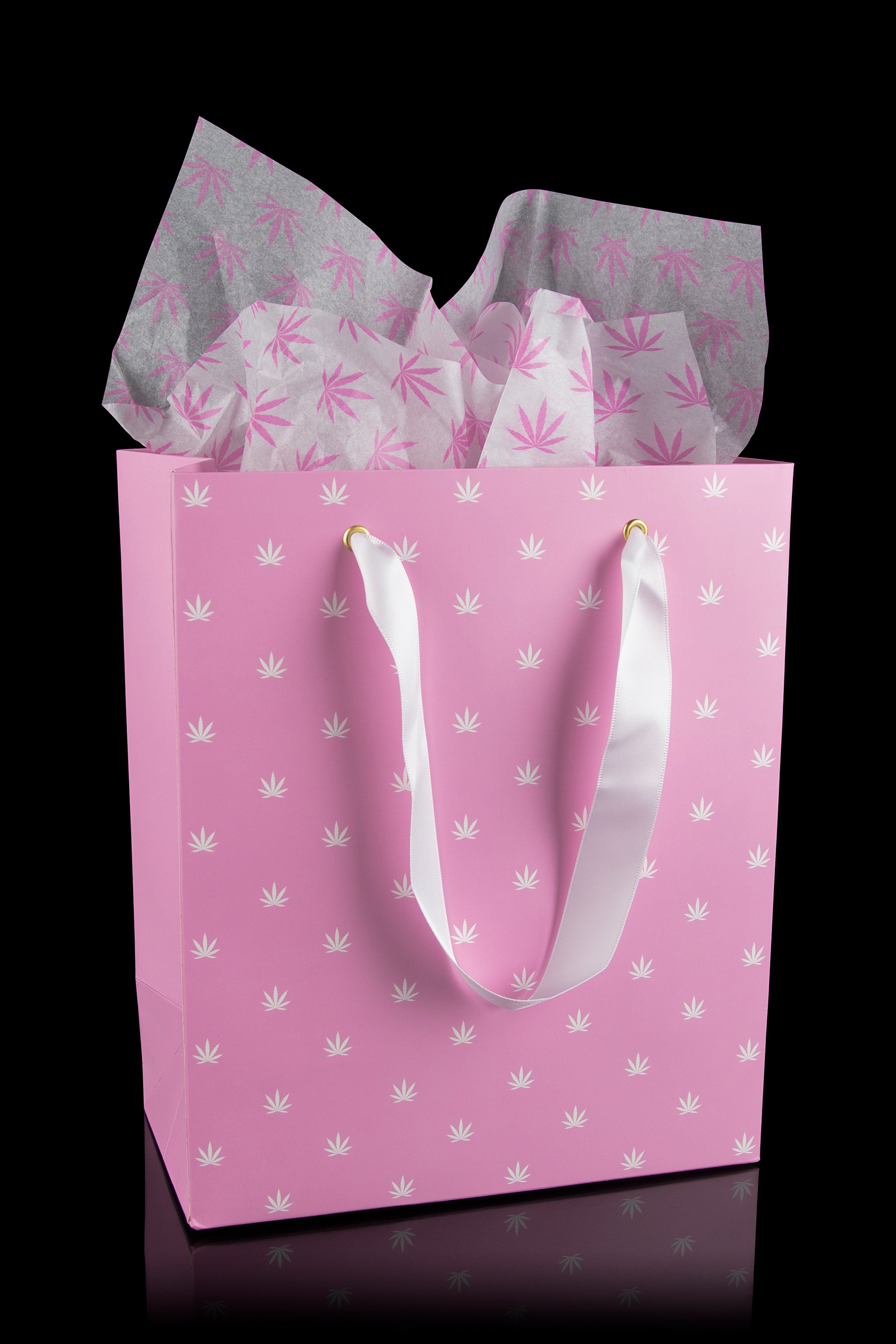 KushKards Premium Cannabis - Themed Gift Bag & Tissue Paper Set
