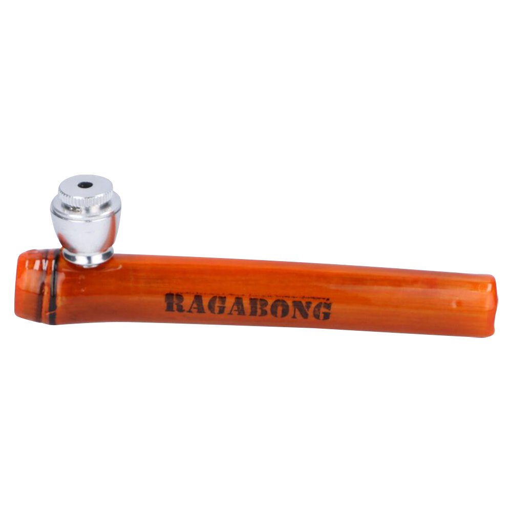 Elegant Bamboo Steamroller Pipe with Capped Herb Bowl