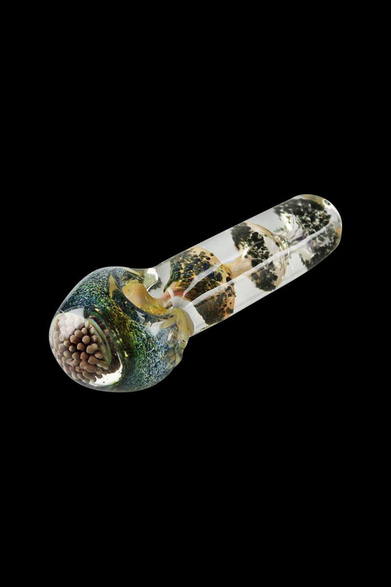 Enchanting Fritted Glass Spoon Pipe