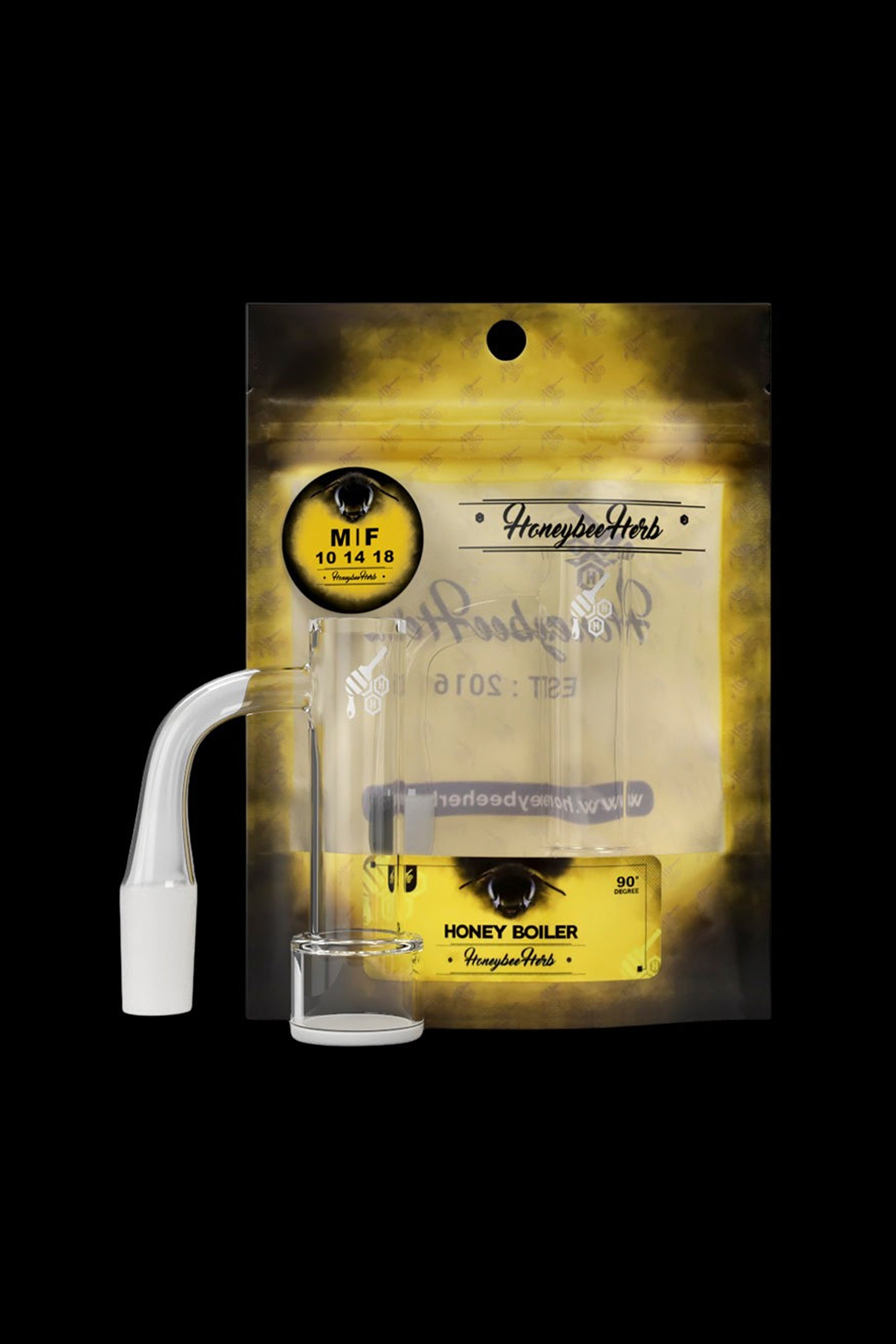 Honeybee Herb Honey Boiler Yellow Line Quartz Banger - Premium Dabbing Essential
