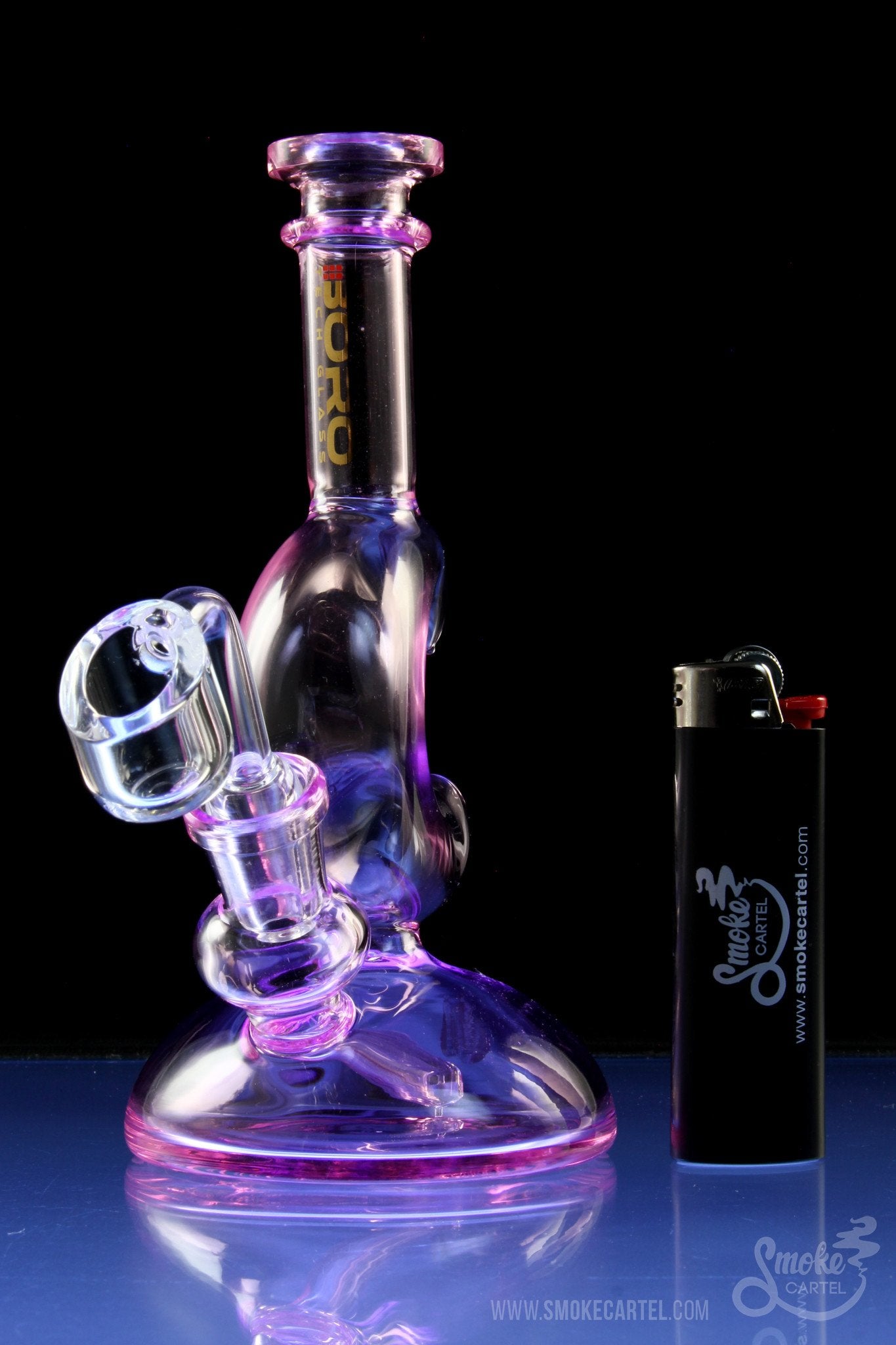 BoroTech Glass Mani Crescent Mini Rig - Perfect for On-the-Go!
