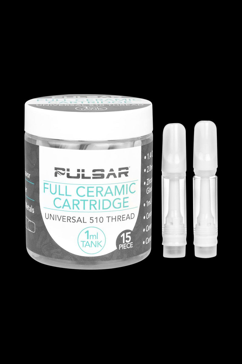 Pulsar Full Ceramic Cartridge Tanks - 15-Pack Bundle