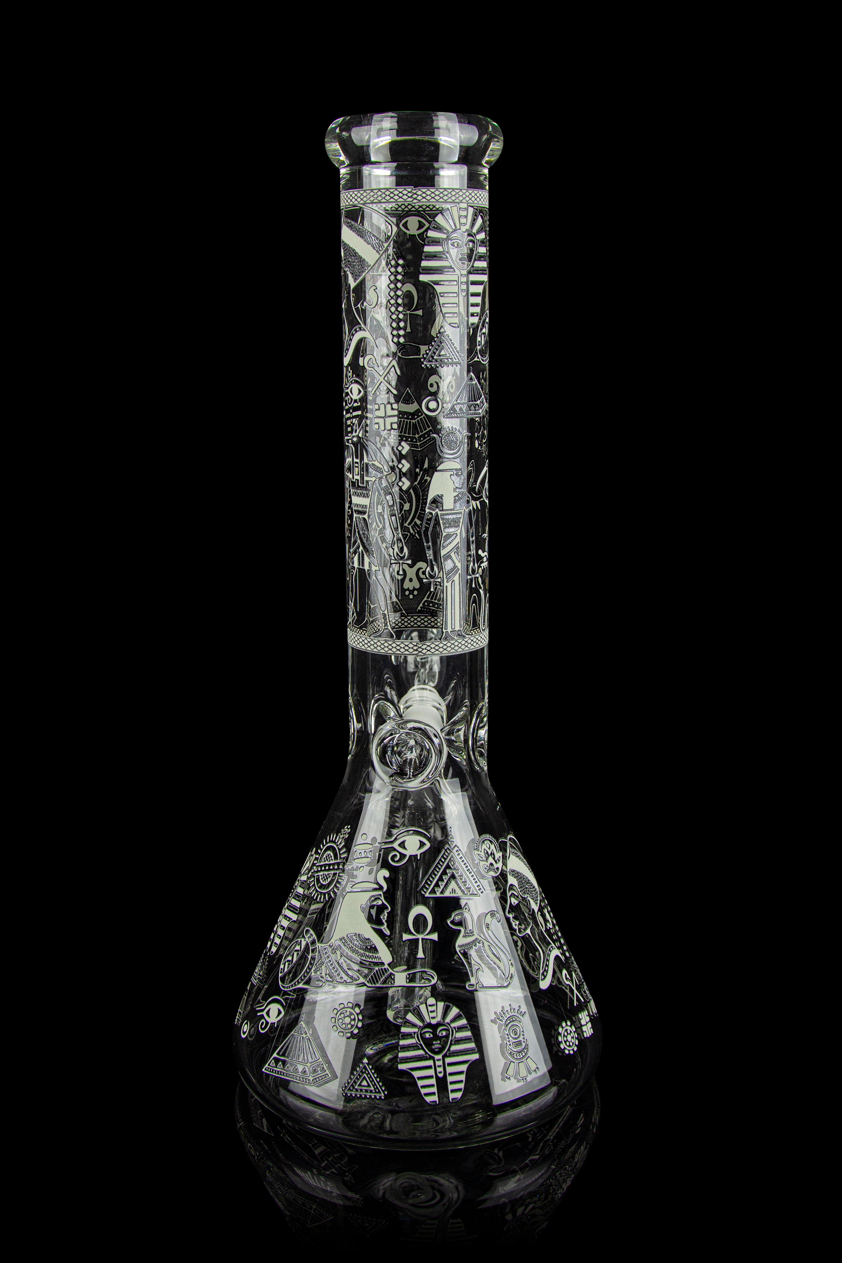 BONGS USA Glowing Egyptian Deities Ice Bong - Light Up Your Nights!