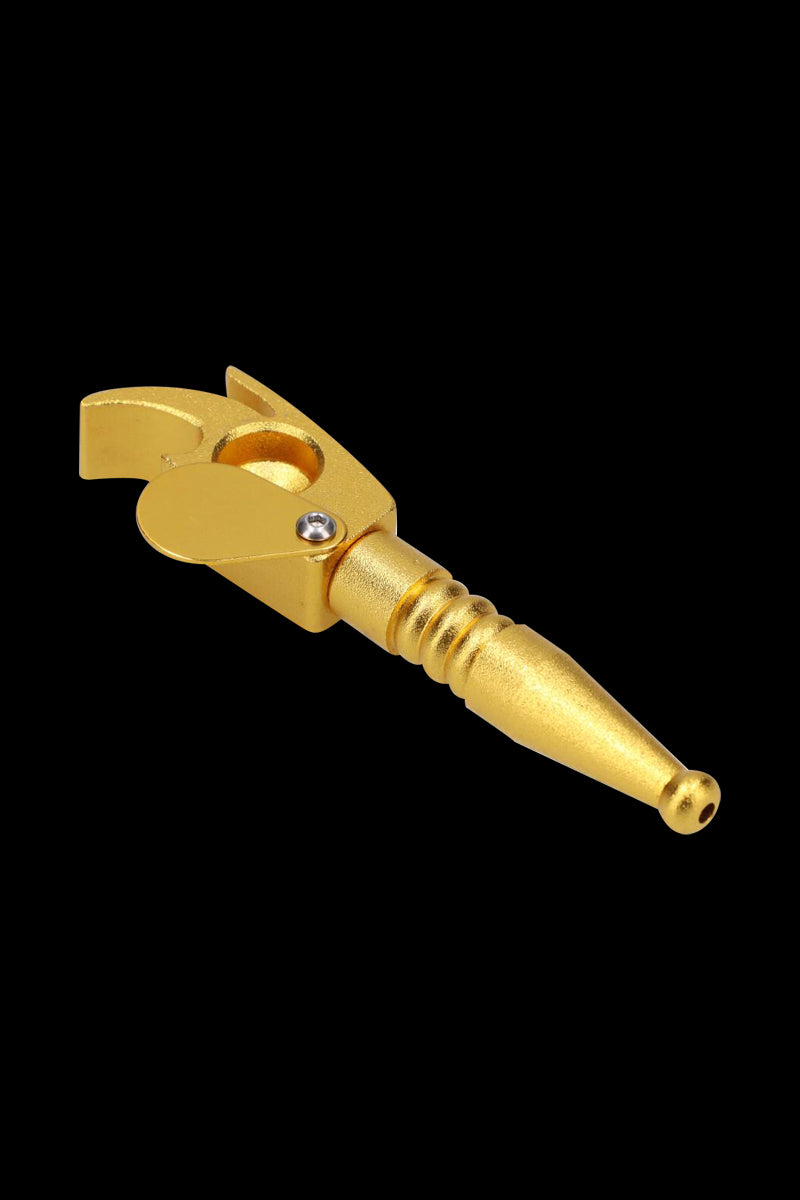 Incredible Metal Hand Pipe with Swivel Lid and Bottle Opener