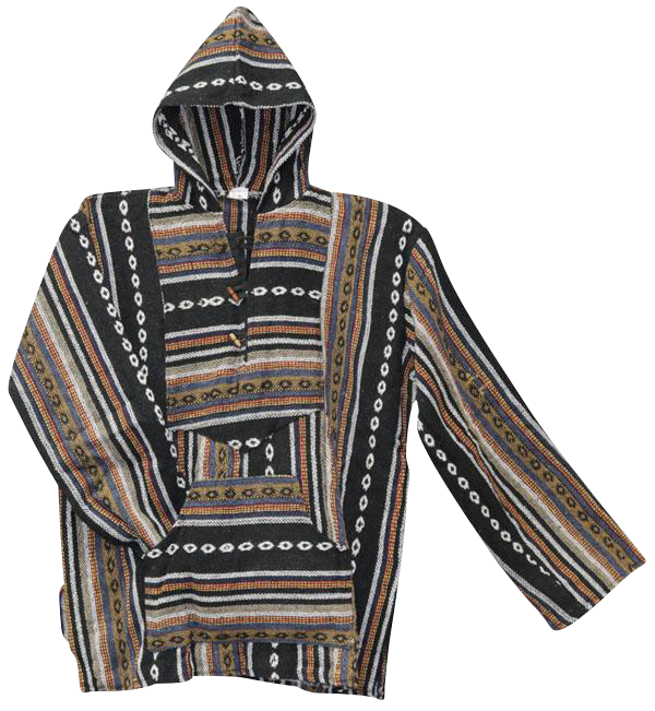 Stunning Multicolored Cotton Baja Hoodie Jacket