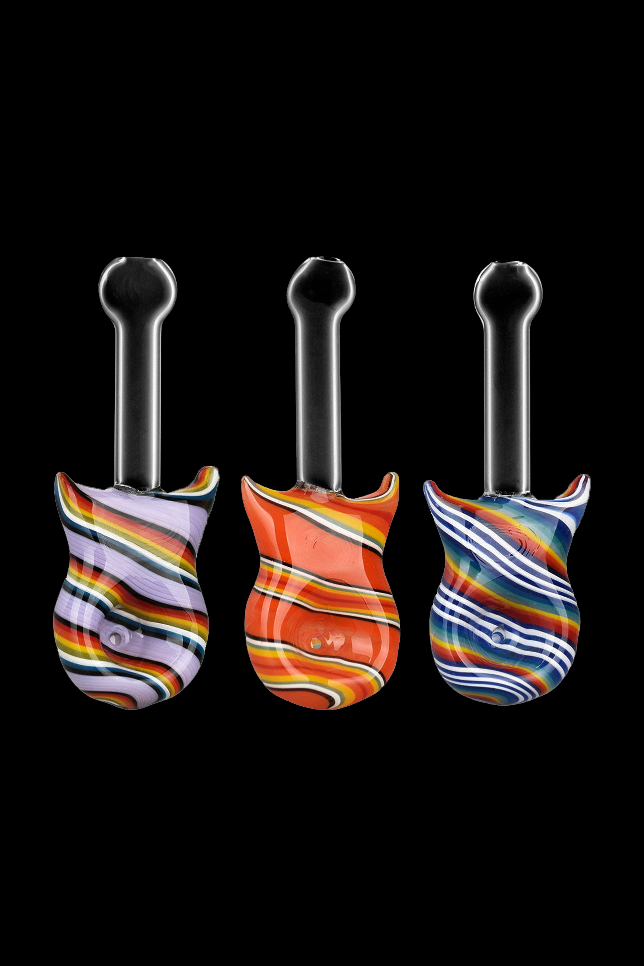 Rockin' Guitar Candy Stripe Hand Pipe