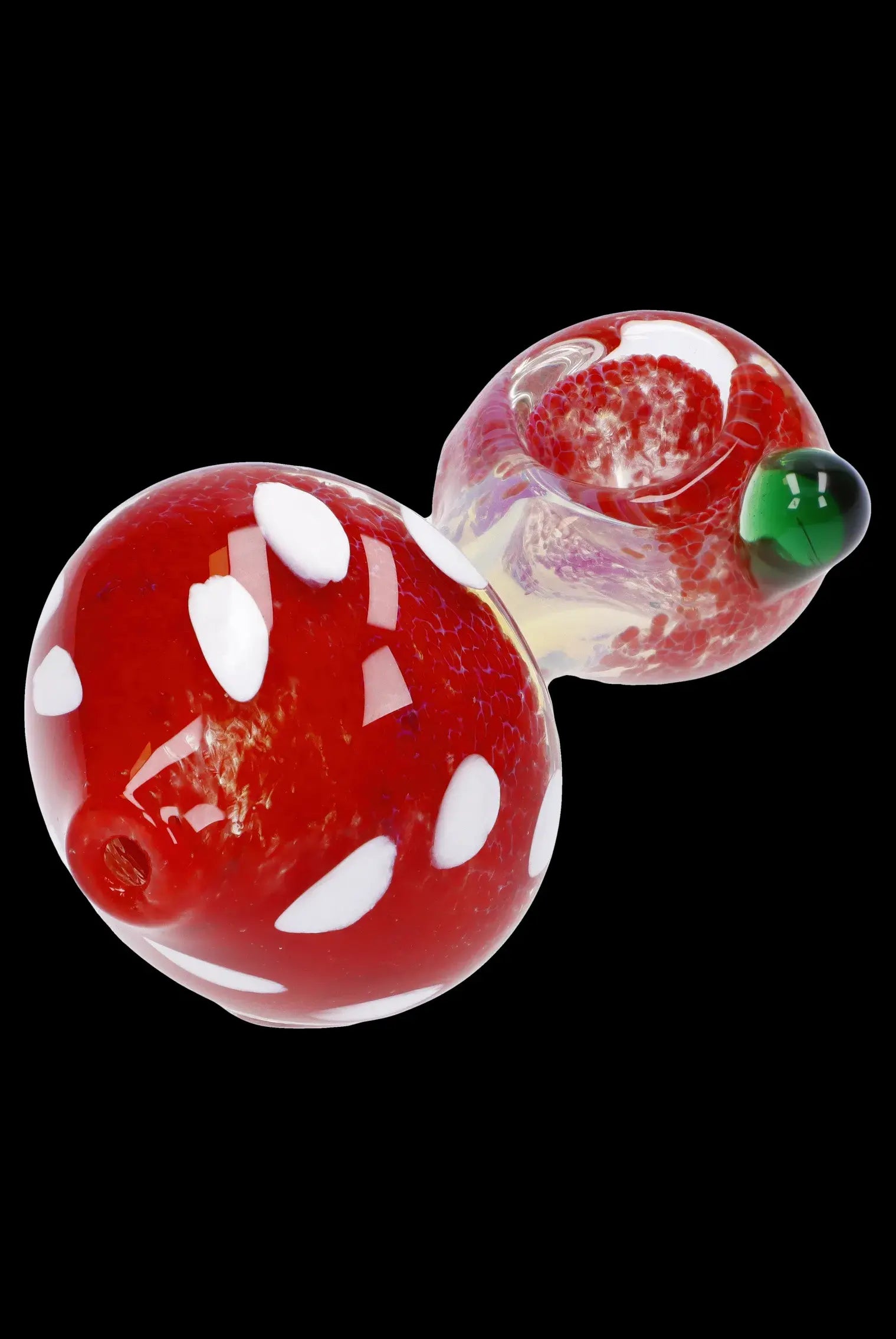 Exquisite Mushroom Frit Spoon Pipe - 4.5 inches