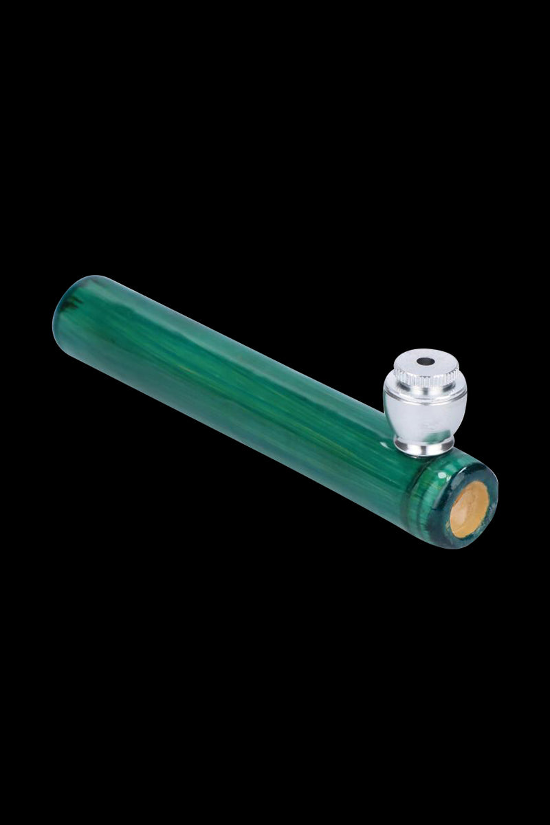 Elegant Bamboo Steamroller Pipe with Capped Herb Bowl