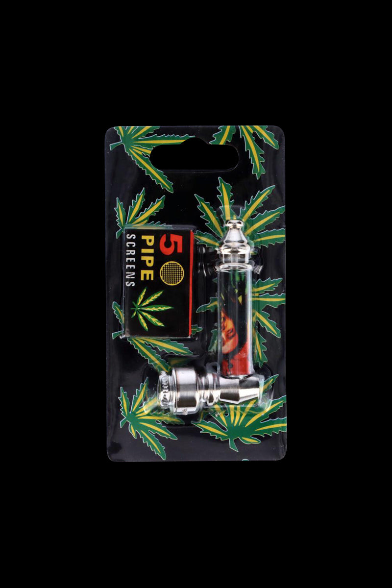Indestructible Rasta-Themed Metal Hand Pipe