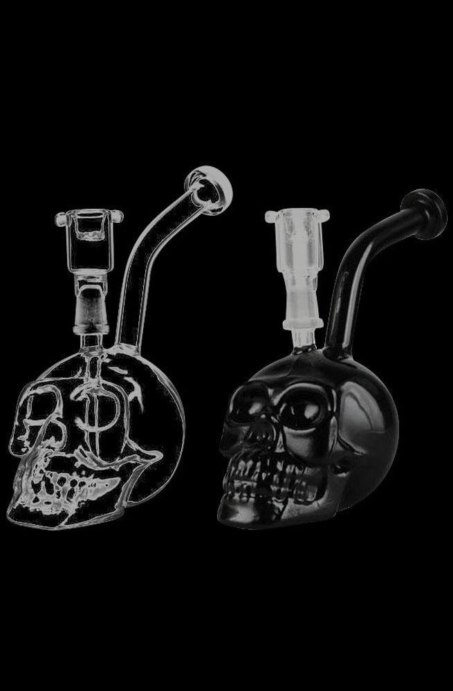 Skull-Shaped Glass Waterpipe - A Cool Smoking Companion