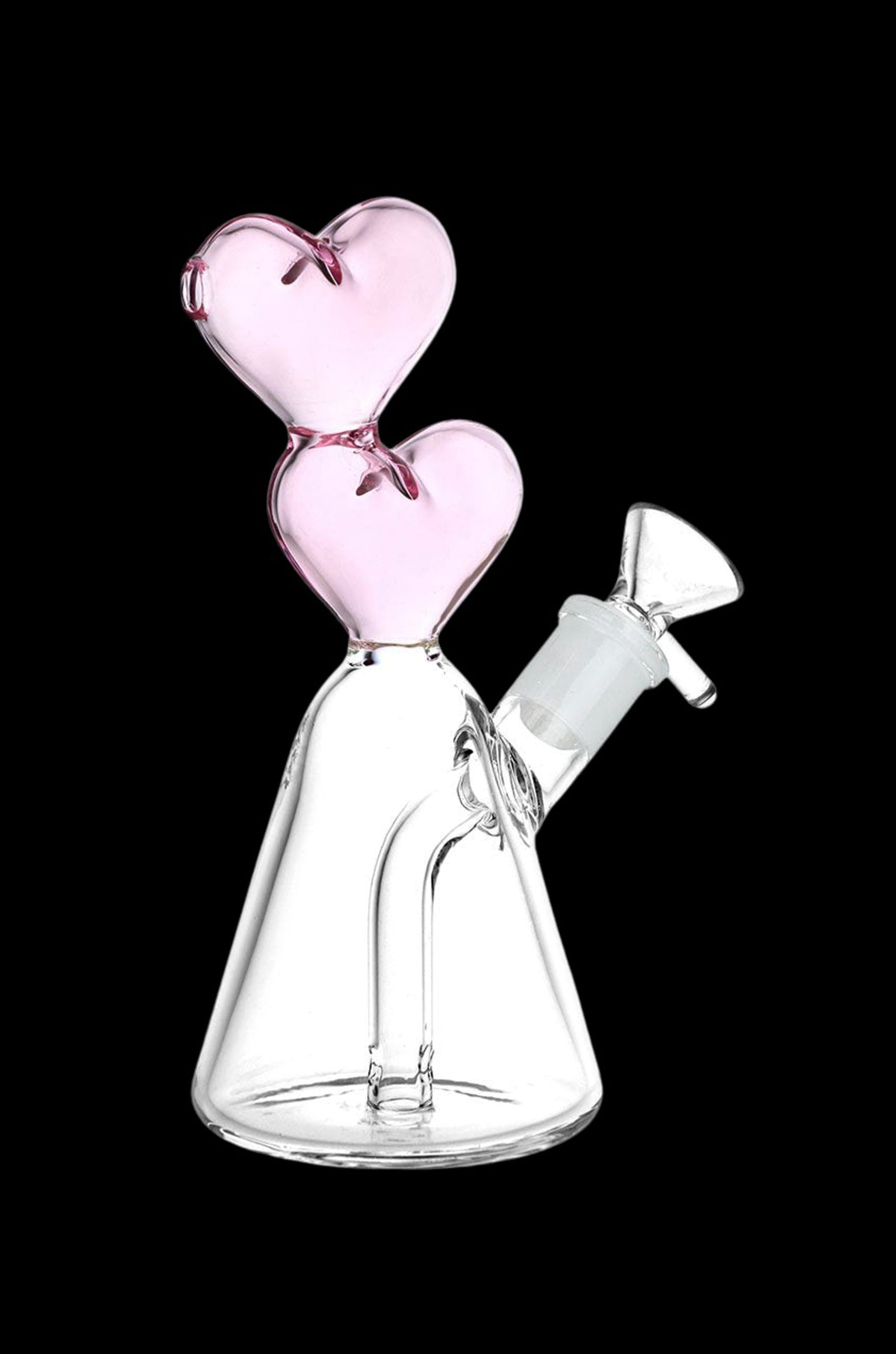Romantic Hearts Converge Glass Water Pipe