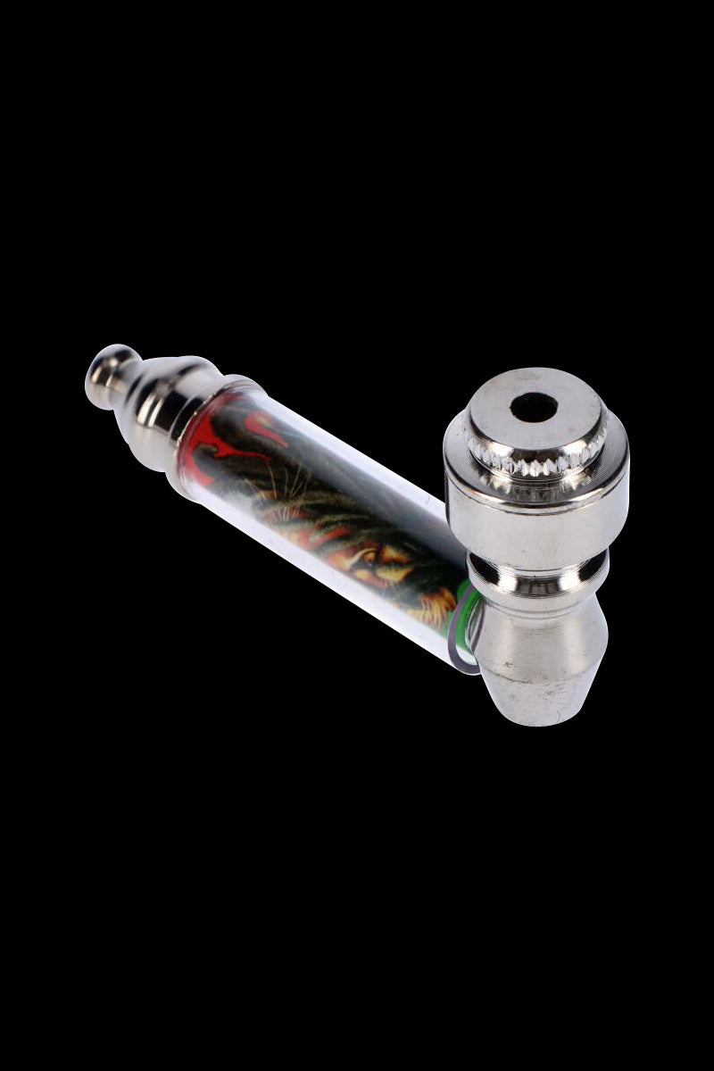Indestructible Rasta-Themed Metal Hand Pipe