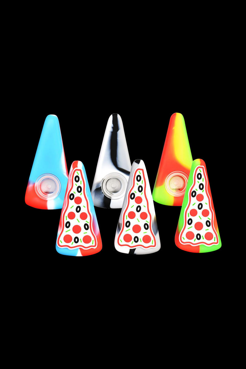 Delicious Pizza Slice Silicone Hand Pipe with Durable Glass Bowl