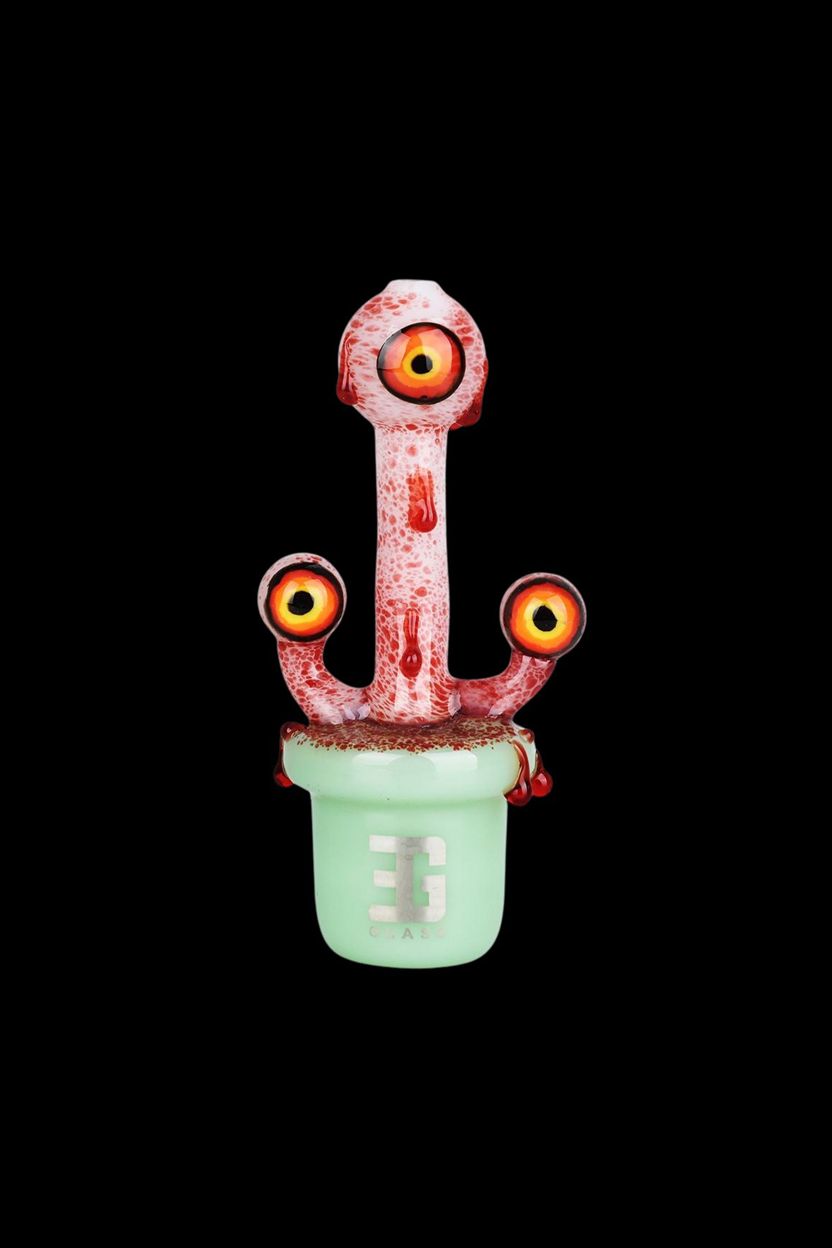 EG Glass's Striking Eyeballs Glass Hand Pipe