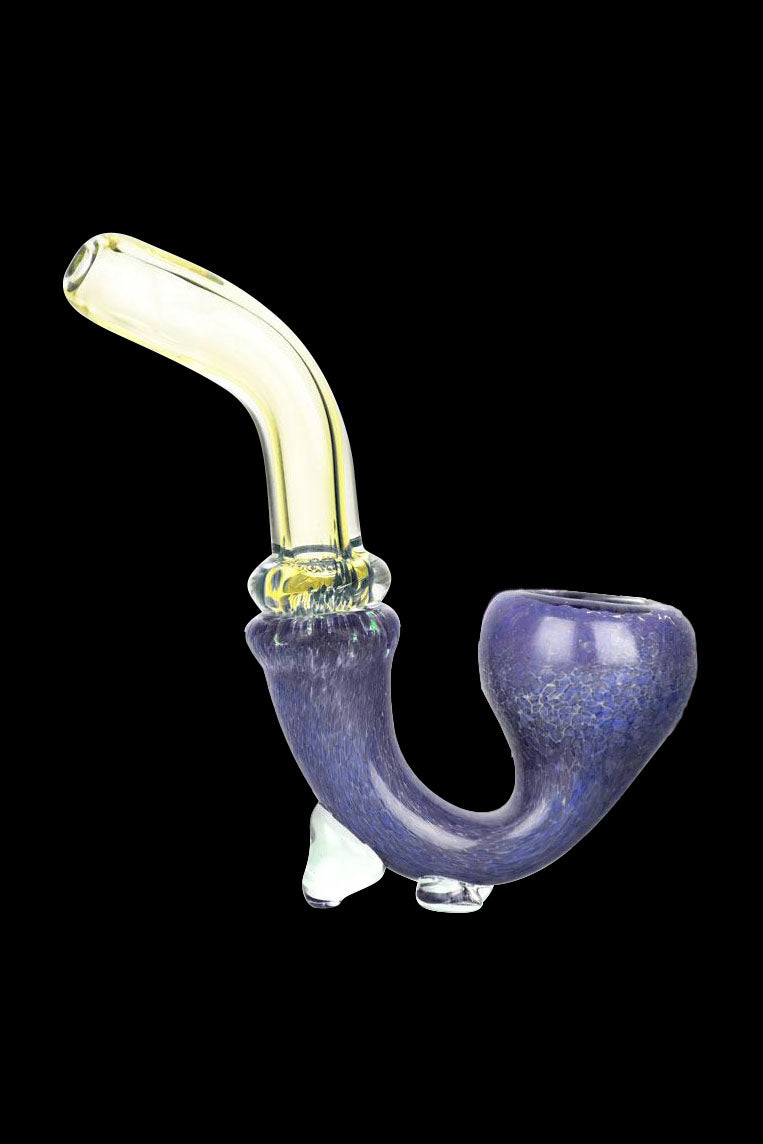 Stunning Fritted Flow Stand-up Sherlock Glass Pipe