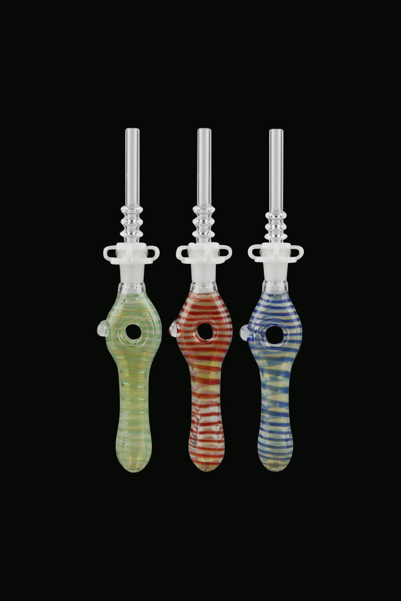Vibrant Glass Donut Dab Straw Nectar Collector